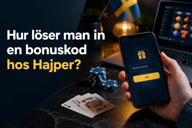 Hur löser man in en bonuskod hos Hajper?