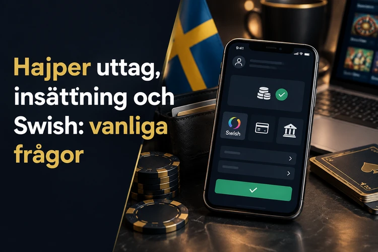 Hajper uttag, insättning och Swish : vanliga frågor